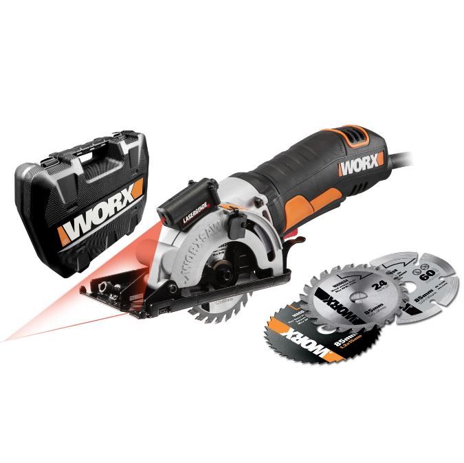 Scie circulaire compacte Worx WX426 - 400 W - légère et maniable - profondeur de coupe 27 mm_1