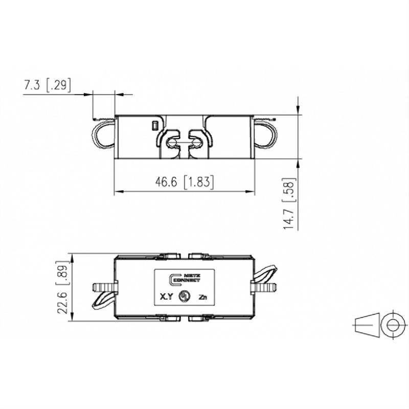 BTR Connecteur de câbles classe Ea C6a-180° 10GB_1