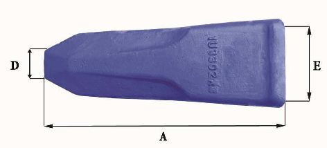 Dents de godet adaptables Feurst 1U 3302 RC - Poids 5,37 kg - Dimensions précises en mm_1