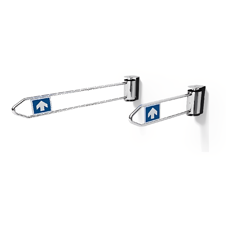 Portillon magasin mural Extensible Inox - Ouverture 0° à 90°, bras 765mm à 1120mm, fermeture automatique, dispositif anti-panique_1