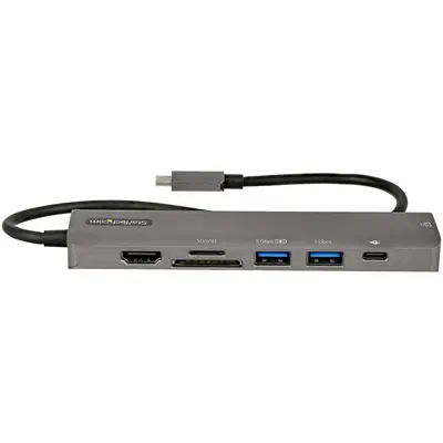 Adaptateur Multiport USB-C - USB Type C vers HDMI 2.0 4K 60Hz, Alimentation 100W Passthrough, SD/Mic_1