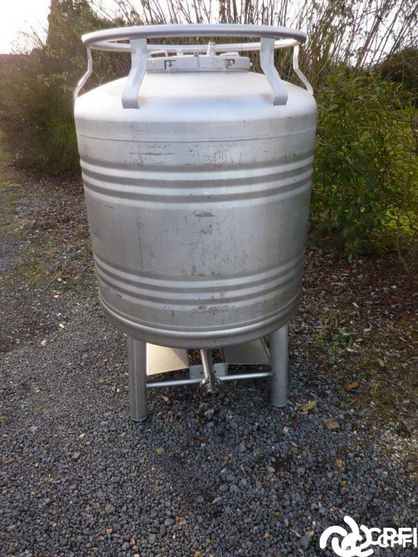 Container inox rond 800 L - IBC/GRV - Hauteur 1600 mm - Diamètre 1000 mm_1