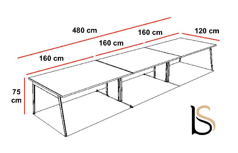 Grande table de réunion X3 - Officity - Anthracite, 480, Béton_1