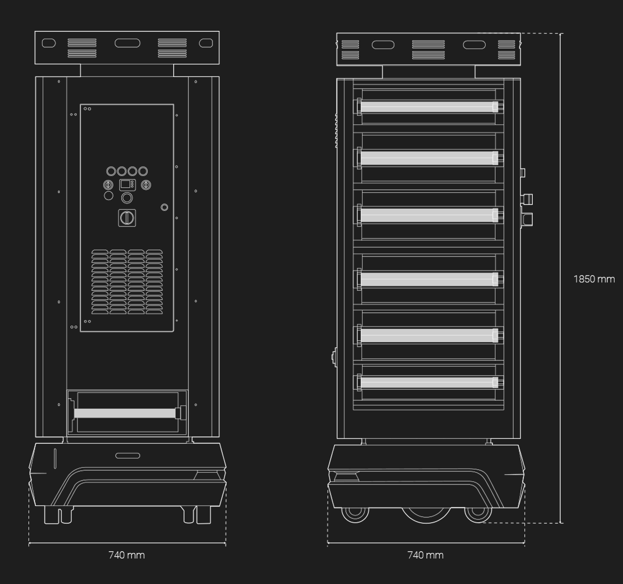 Robot mobile autonome de désinfection de l'air et des surfaces par UV-C - HUSKY UV - Autonomie 10h et vision 360°_1