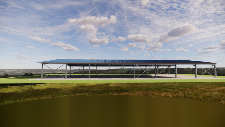 Bâtiment métallique ou manège équestre 20 x 40m - CHARP03 - charpente métallique modulaire et résistante_1