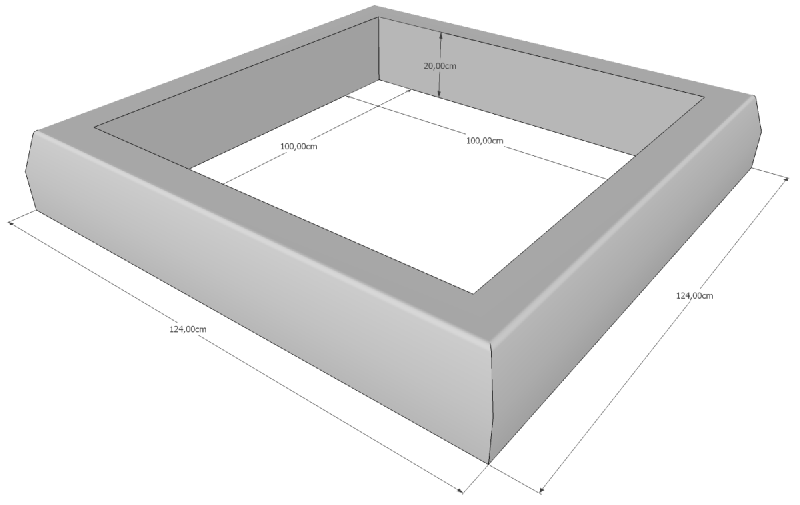 Bordure béton pour jardin et espaces verts