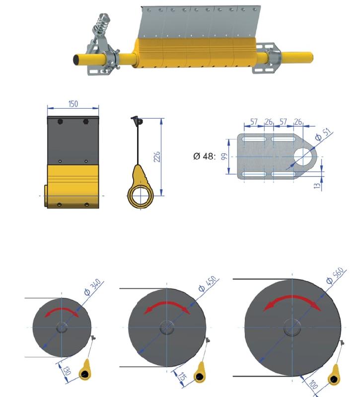 Racleur Frontal pour Bande Transporteuse_1