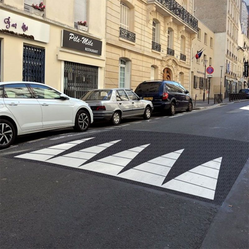 Ralentisseur de vitesse type dos d'âne en caoutchouc vulcanisé - Référence SDFR1134_1