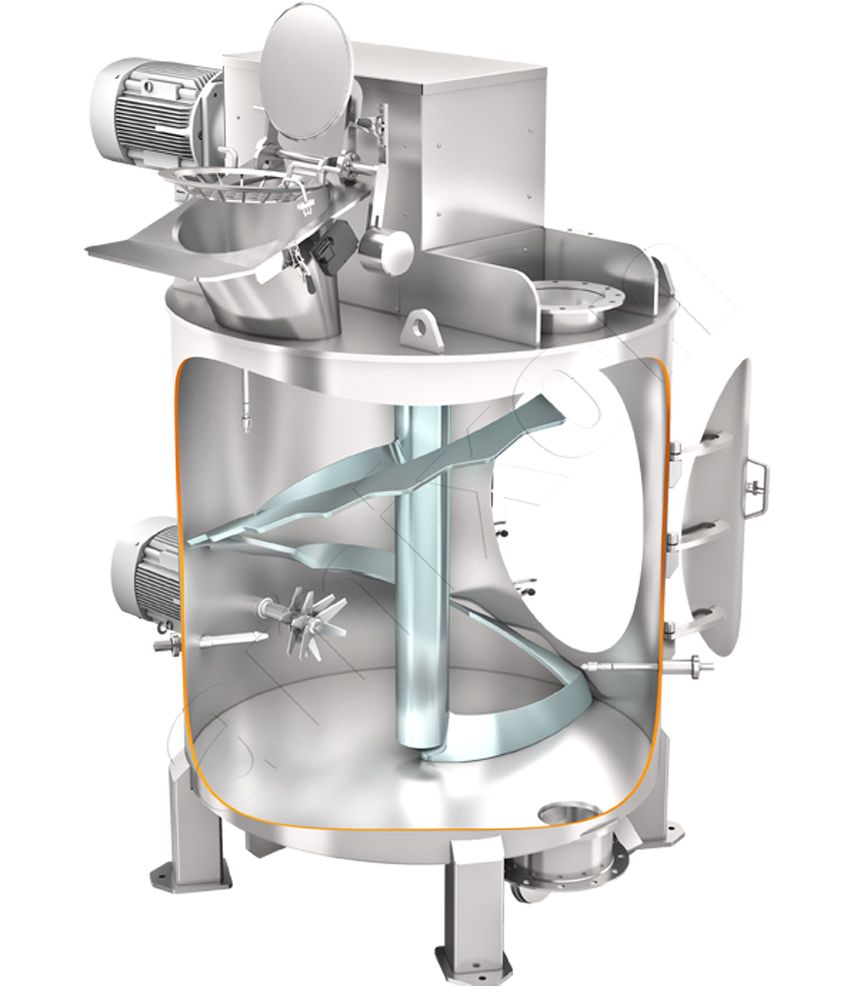 Mélangeur mono-rotor vertical pour liquides alimentaires - Amixon VM - 530 litres - Certifié EHEDG, FDA, GMP, ASME_1