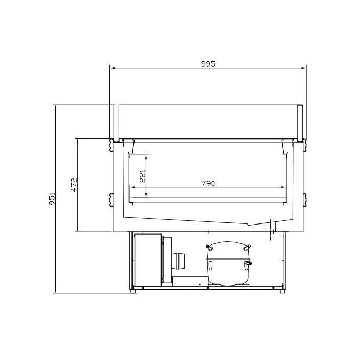 Îlot de refroidissement/congélation commutable 320L 2.0 Combisteel_1