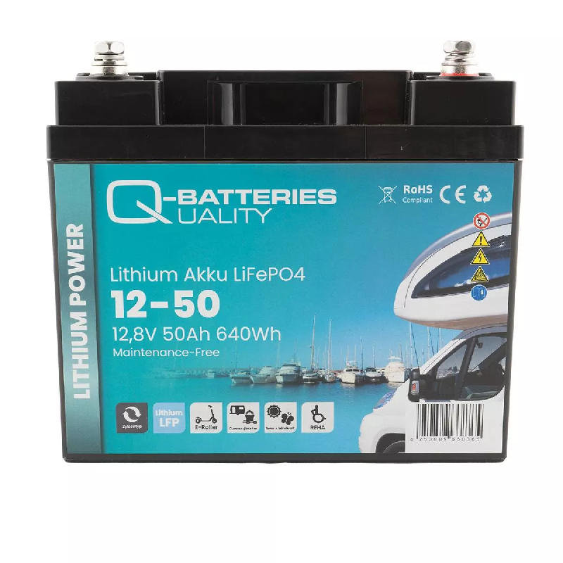 Batterie Lithium Q-Batteries Akku LifePO4 12-50 12,8V 50Ah_1