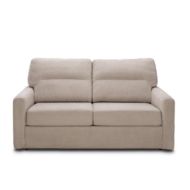 Canapé convertible express Toulouse 140 cm - Matelas 16 cm - Tissu tweed beige - Fabrication artisanale italienne_1
