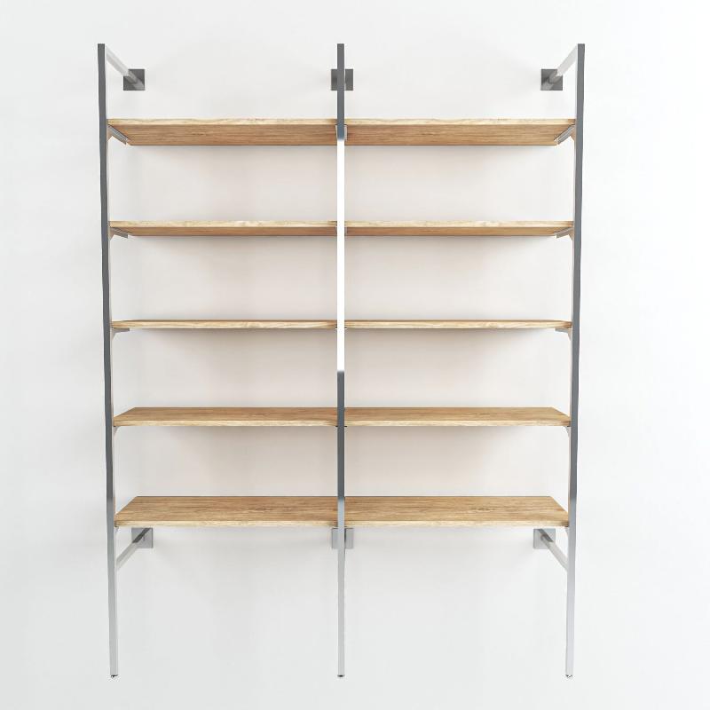 Élément suivant Queen Vogue chrome 5 tablettes chêne clair L90xH240cm_1