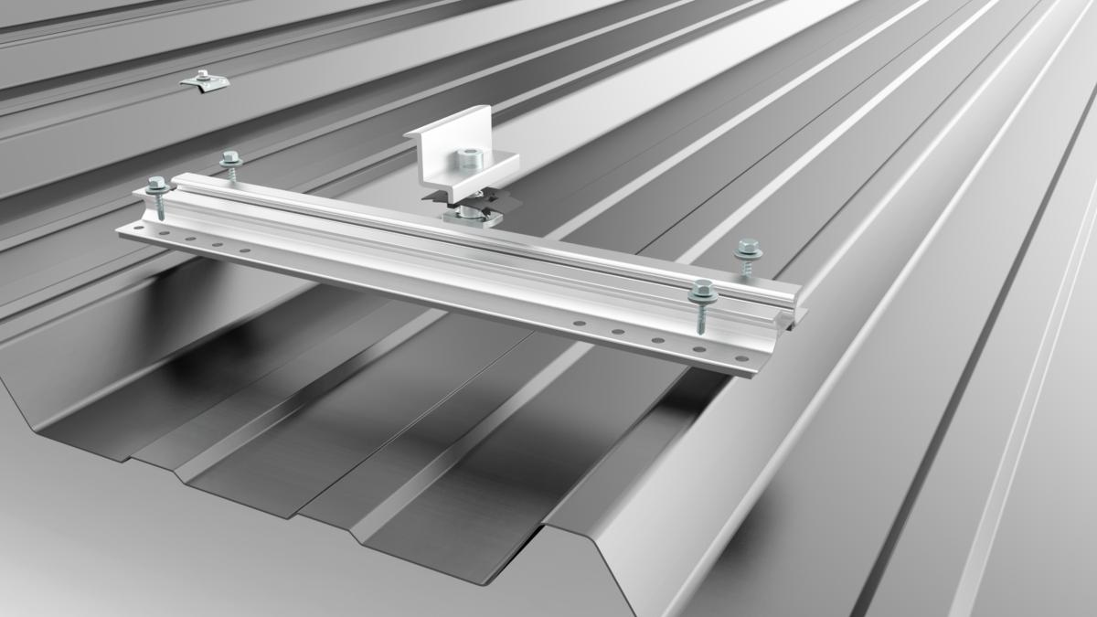 Étrier final 30-50 mm black ou alu K2 Systems - Fixation MiniRail pour tôles trapézoïdales_1