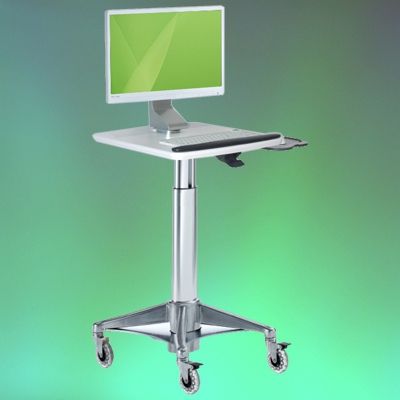 Chariot informatique médical PC / All in one Mini Cart Plus H Class LD - Ergonoflex - 25,40 kg - ajustable en hauteur_1