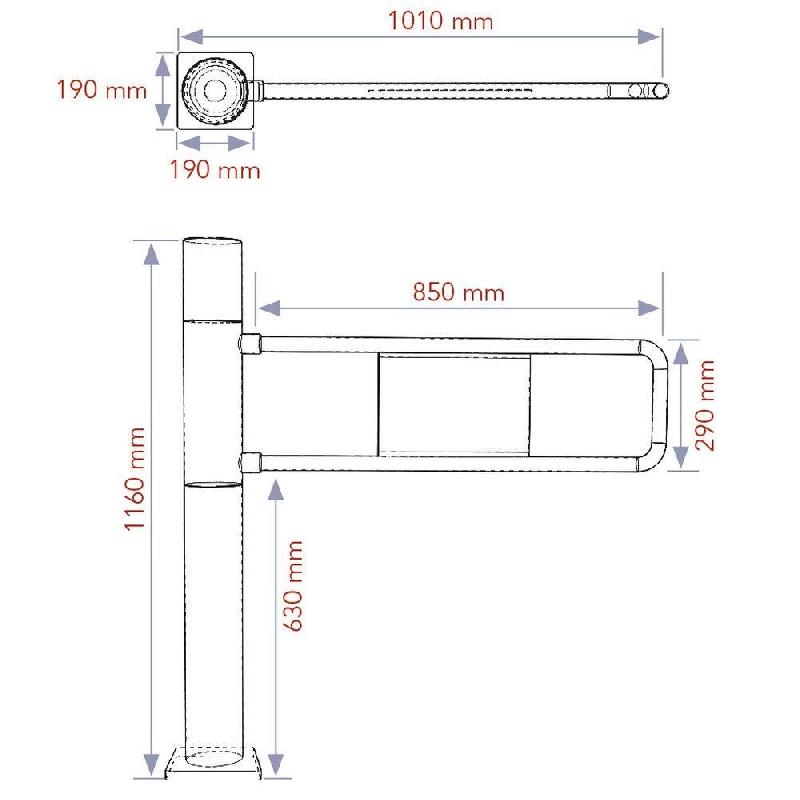Portillon automatique simple gauche ouverture 90 cm(3UP) noir_1