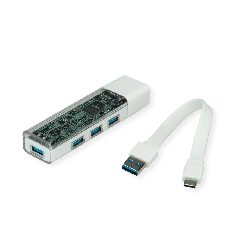 ROLINE Hub USB 3.2 Gen 1, 4 ports, type A+C_1