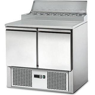 Saladette réfrigérée à capot - 2 portes GN 1/1 avec 5 bacs GN 1/6 | L2g - PS200_1