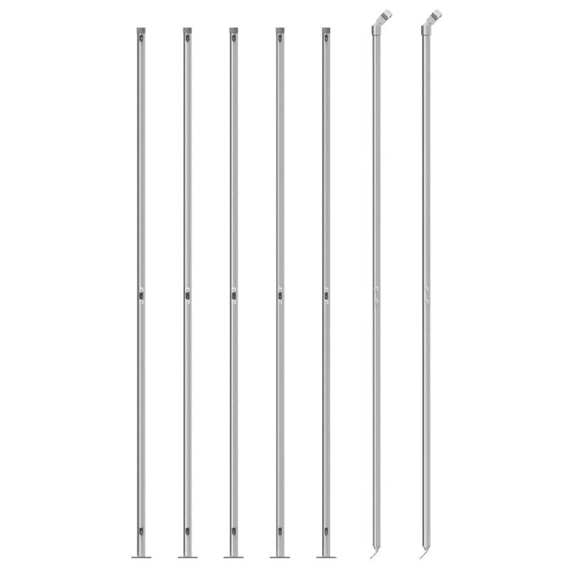Vidaxl clôture en mailles de chaîne avec bride argenté 2,2x10 m 154039_1
