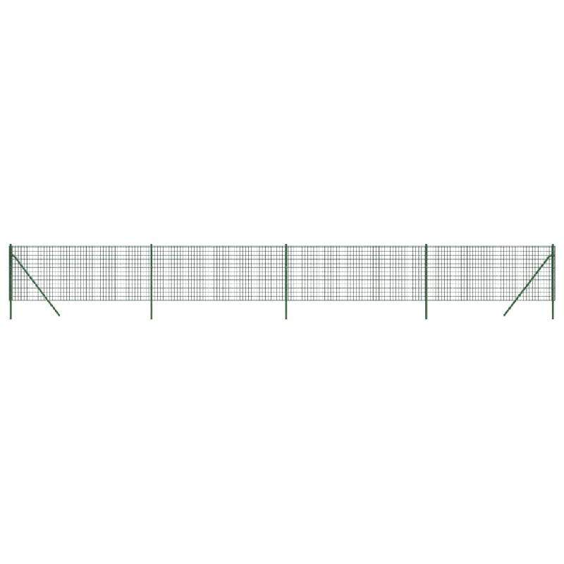 Vidaxl clôture en treillis métallique vert 1x10 m acier galvanisé 154049_1