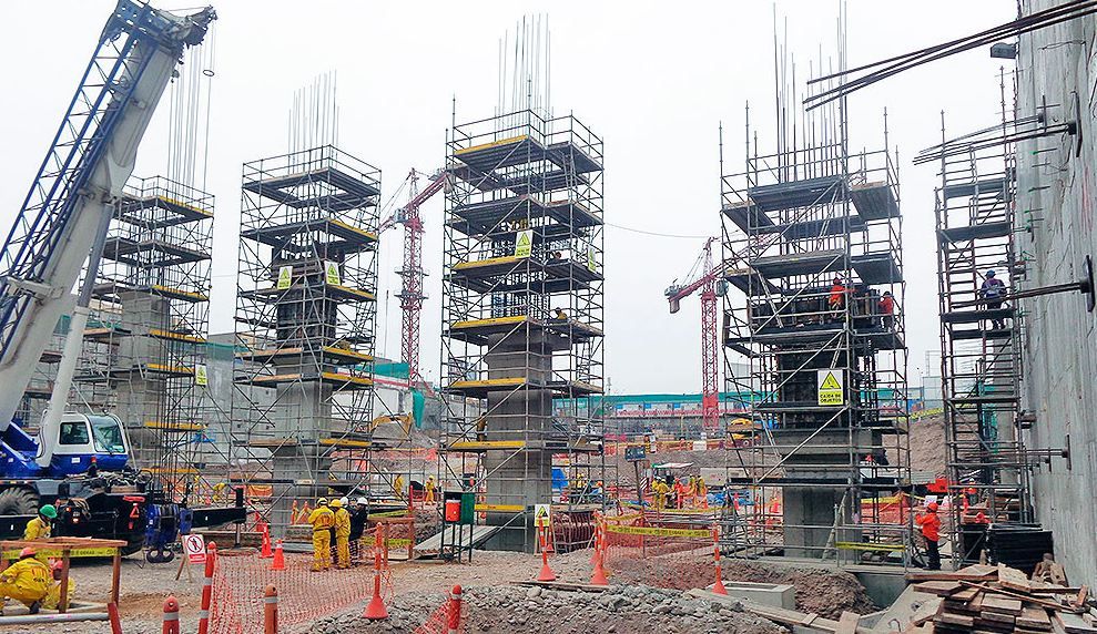 Échafaudage temporaire de chantier BRIO - mobile ou fixe - multidirectionnel avec large espace de travail_1