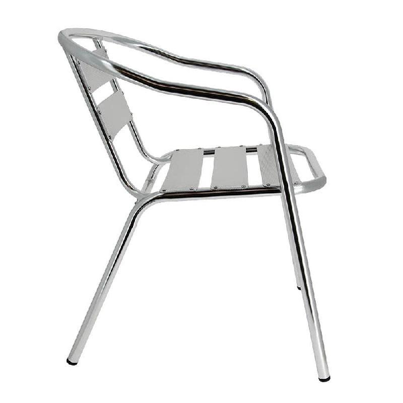 Fauteuil d'extérieur empilable Bruxelles en aluminium_1