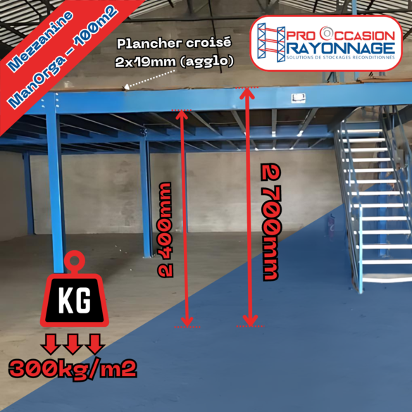 Mezzanine - 100m² - 300kg/m² - ManOrga_1