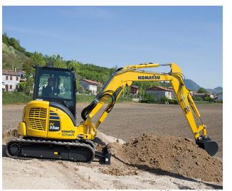 Mini-pelle à chenilles 5 T compacte, puissance 39.6 ch idéale pour les travaux de terrassement - PC55 - disponible en location_1