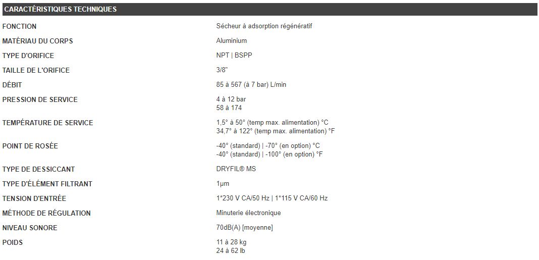 P3tj - sécheurs par adsorption - parker hannifin france sas - débit 85 à 567 m3/h_1
