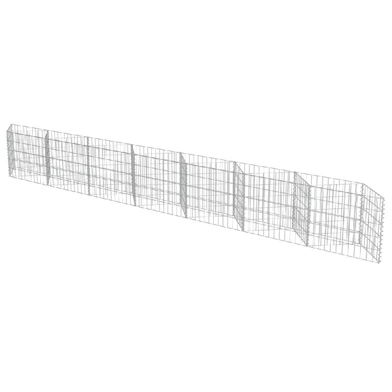 Vidaxl mur de gabion acier galvanisé 450 x 30 x 50 cm 143572_1