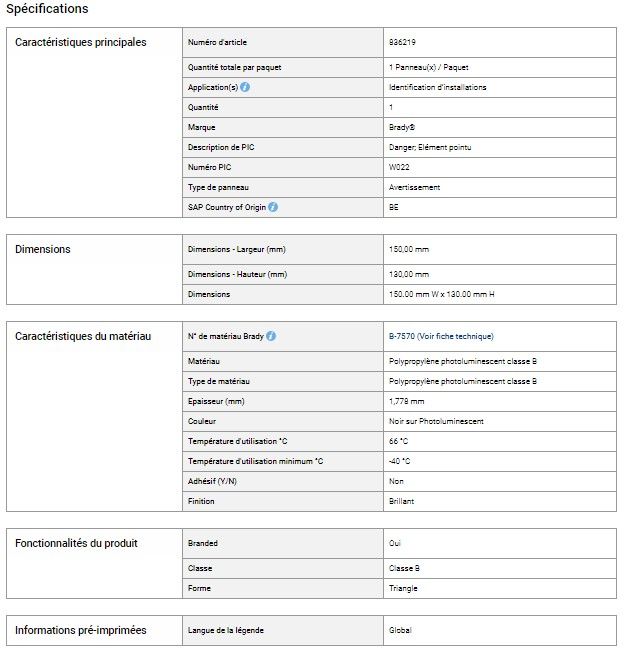 836219 - signalisations sécurité travail - brady - dimensions: 150.00 mm w x 130.00 mm h_1