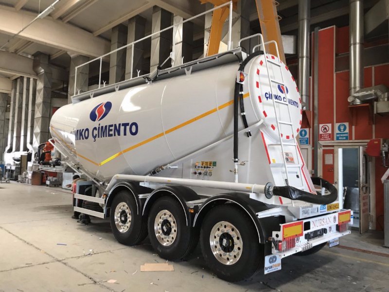 Citerne routière pulvé horizontale pour transport de produits secs en vrac, type v 35 m3 acier nursan - véhicule neuf - exw tr_1