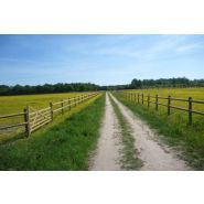 Clôture bois standard pour chevaux - horse stop - 2 demi-lices, 1m30 - ref. B12200-2_1
