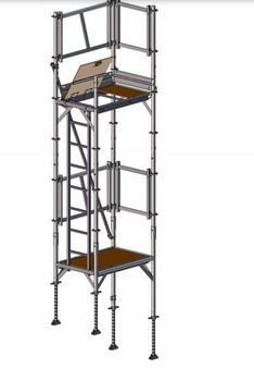 Échafaudage « spécial escalier » - fortal sa - charge d’exploitation 200 kg/m²_1