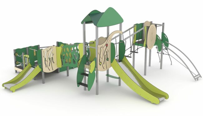 Structure multi-activités métallique pour enfants dès 1 an - ORGANIK 4511 - LD1ORAC4511 - Ludoparc_1