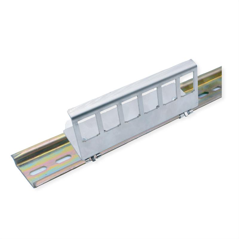 VALUE Adaptateur pour rail DIN, vide, pour 6 Keystones_1