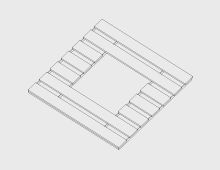 Grille d'arbre carrée BY FÁBIO SOUSA - fer - 132 kg - 98 x 98 x 4 cm_1