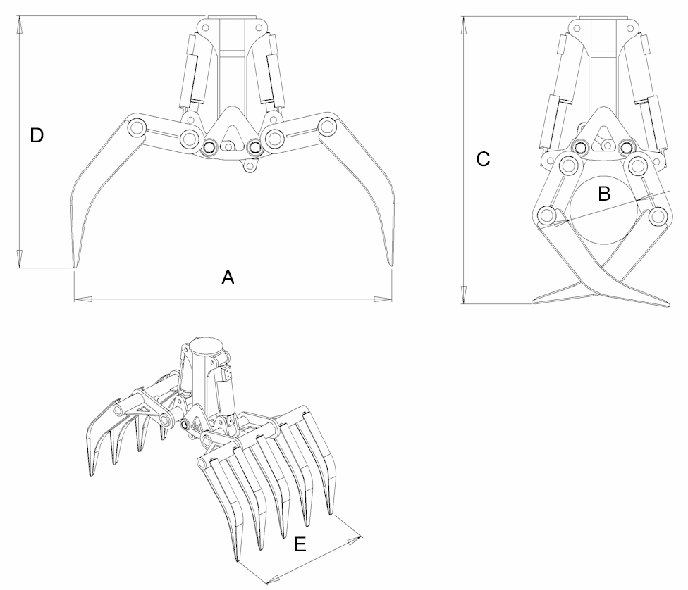 Pince pour déchets verts serie fmv 600 idrobenne_1