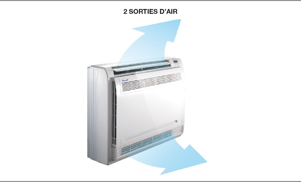 Xbd - climatiseur professionnel Airwell - double flux - console à deux sorties d'air - compatible monosplit et multisplit_1