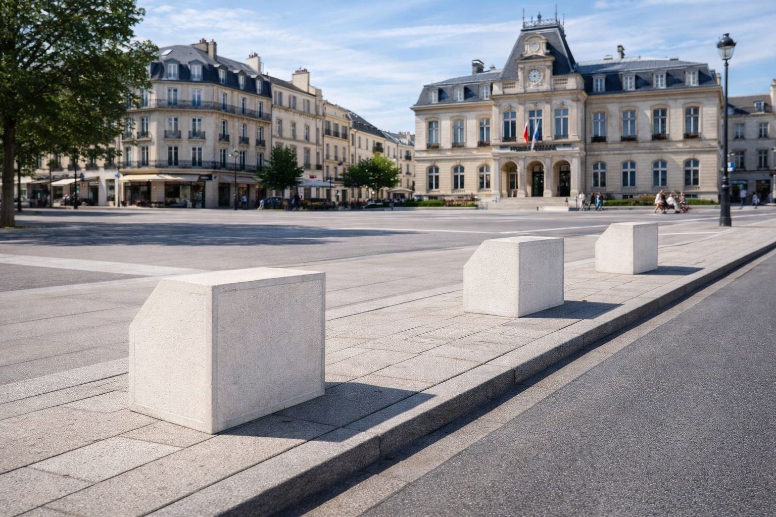 Borne de dissusion en béton carré design (756)_1