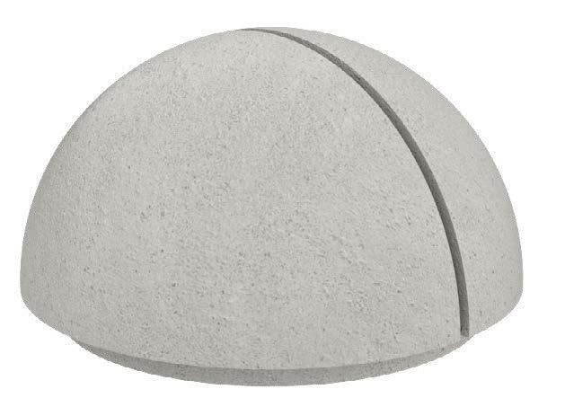 Borne béton LIGNI - 2 Finitions 1/2 Sphère - Blanc sablé et gris sablé - Ø400, Ø600_1