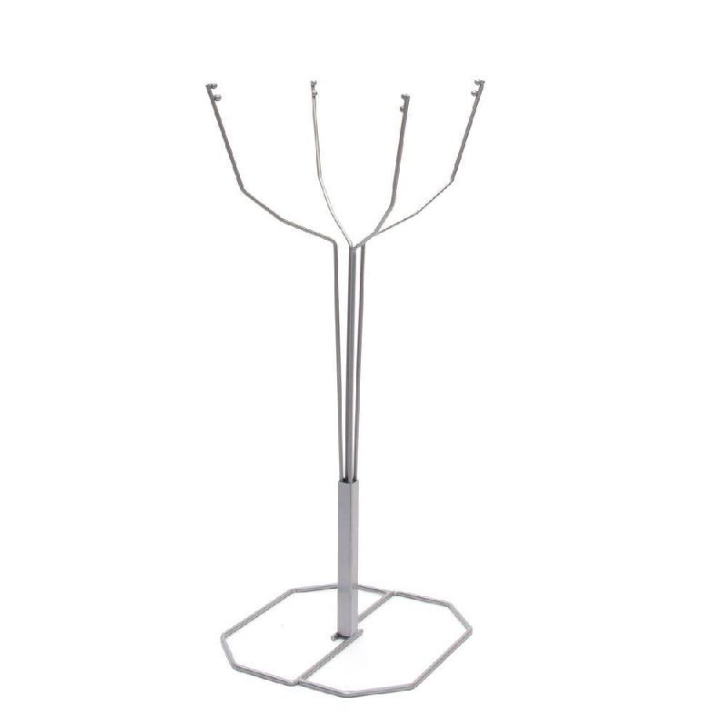 Pied pour bac soldeur - Réf 41438 - Acier gris alu - H 84cm - Ø fil 8mm - Base 40x30cm_1