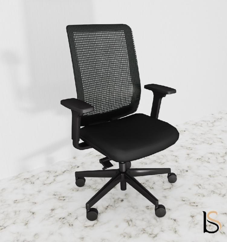 Siège bureautique Wi max dossier filet - Sokoa - Noir, Non, Réglable 3D, Oui, Sol dur_1