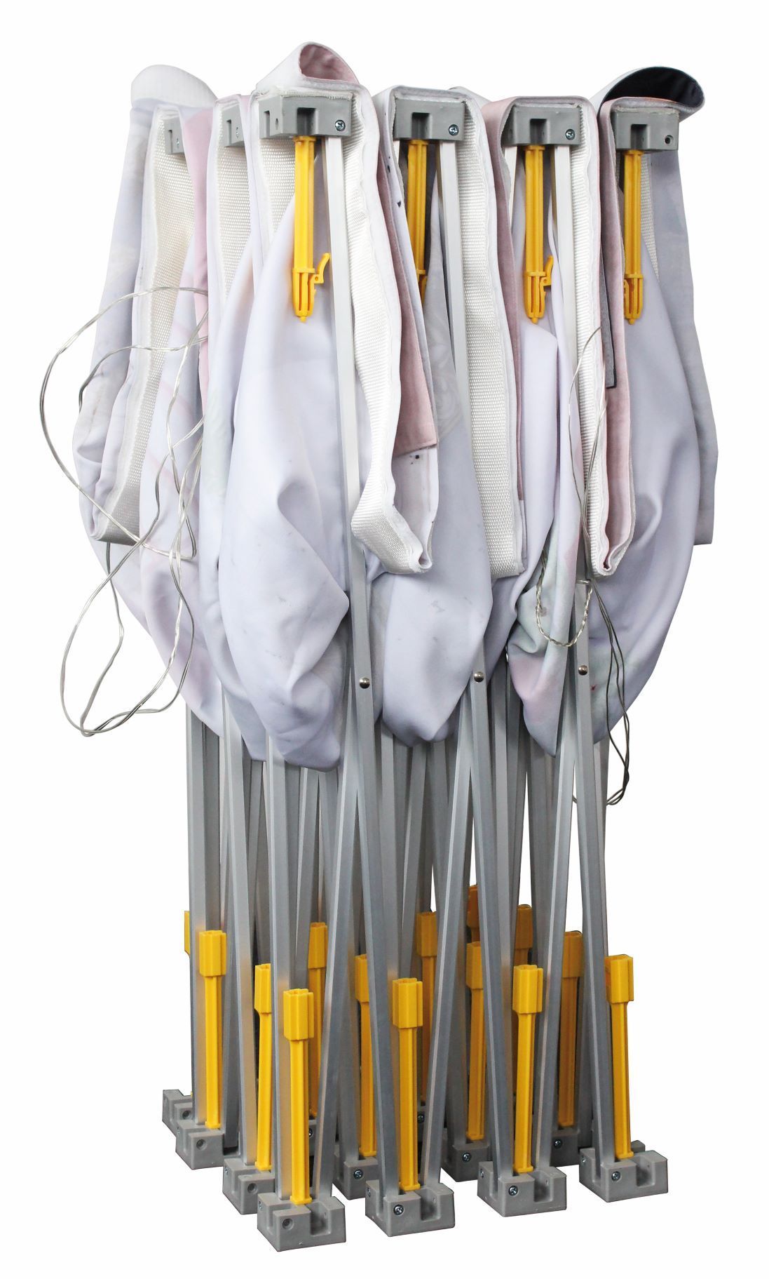 Stand parapluie hop-up courbe - autoportant avec fixation textile par velcro et sac de transport trolley_1