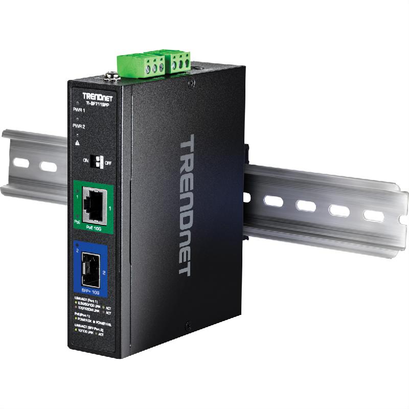 TRENDnet TI-BF711SFP Convertisseur industriel de médias SFP+ 10G vers PoE++ 10G_1
