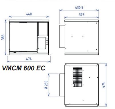 Vmcm 600 à 1600 ec - caisson de ventilation - piair2 - extraction agréé 400°c-1/2 h_1