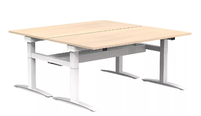 Bench vis-à-vis de 2 postes hauteur fixe goulotte incluse So Estella_1