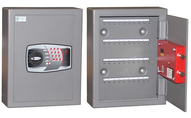 Coffre à clés avec serrure électronique TM40 - 40 crochets, acier robuste et indégondable_1