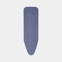 Housse de table à repasser taille A -110 x 30 cm, Housse externe - Denim Blue pour table Brabantia A - 100% coton résistant avec couche de mousse 2mm - Compatible fers et centrales vapeur_1