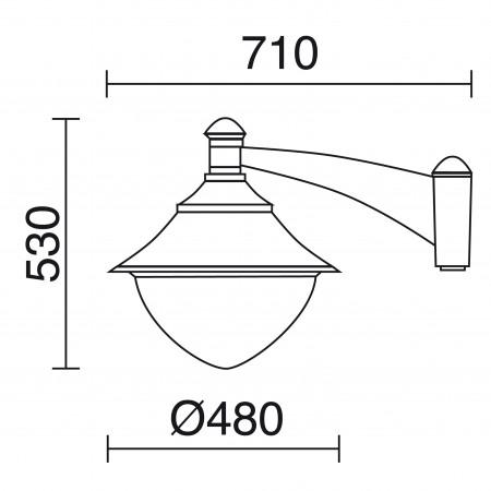 Luminaire extérieur Gunther-48 IP65 E27 70W noir - DOPO_1